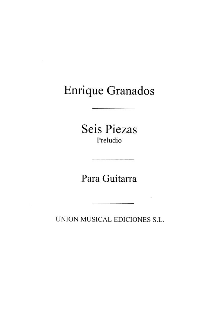Preludio De Seis Piezas Sobre Cantos Pplrs Esp